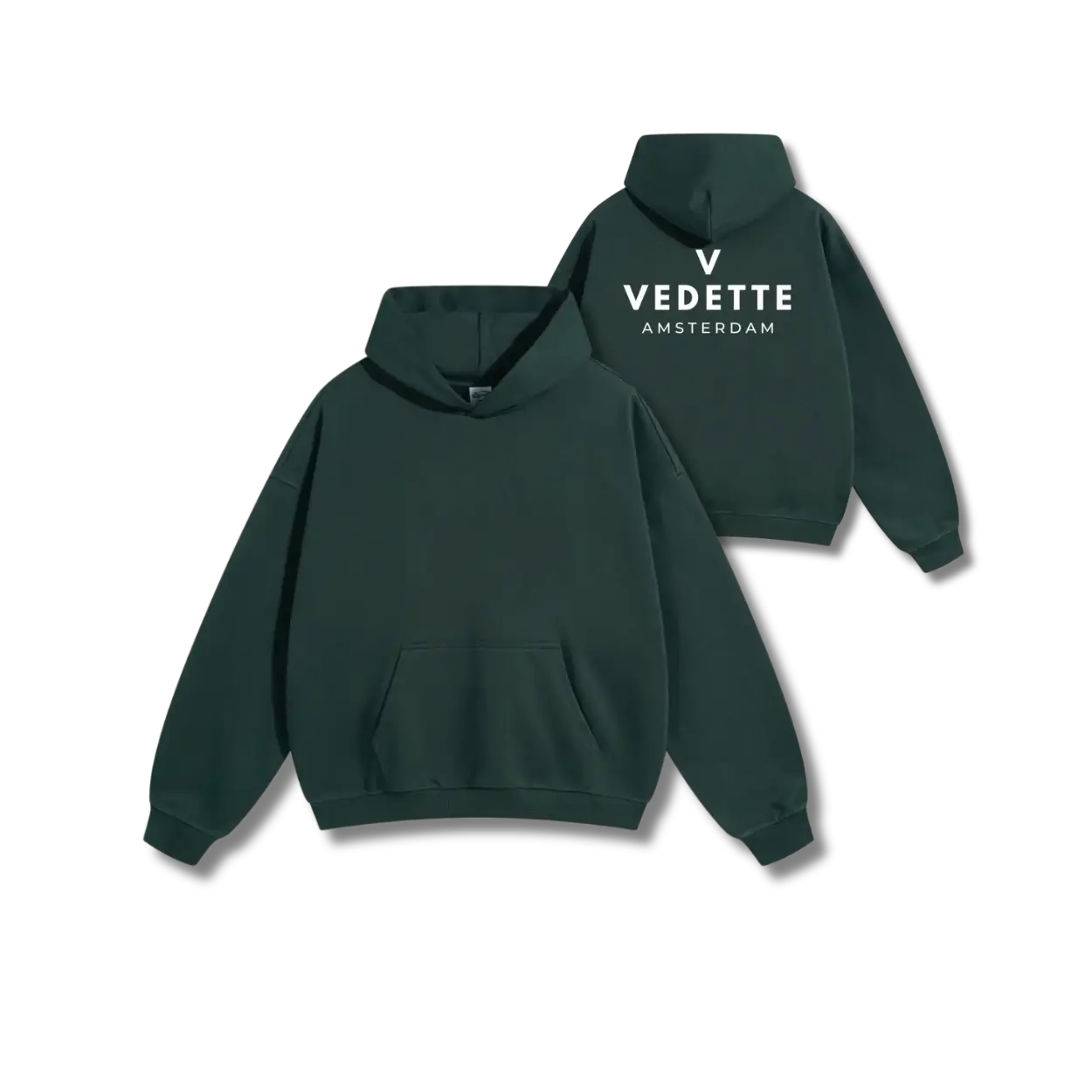 Vedette Premium Hoodie – Dark Green – Backline