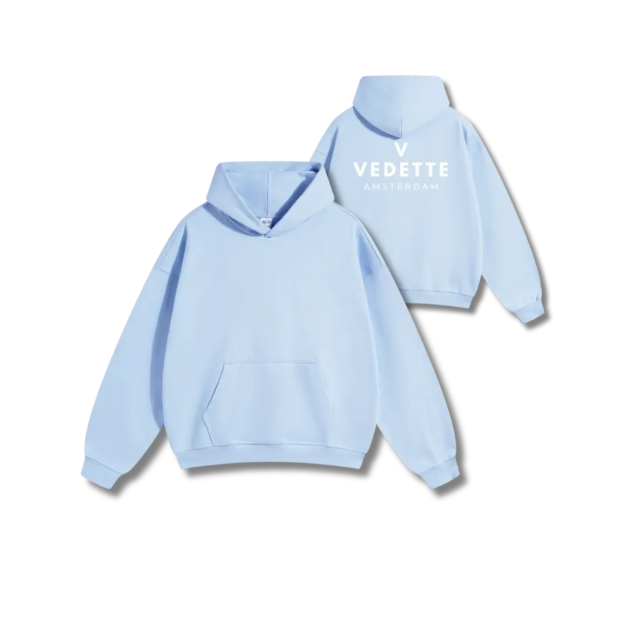 Vedette Premium Hoodie – Light Blue – Backline