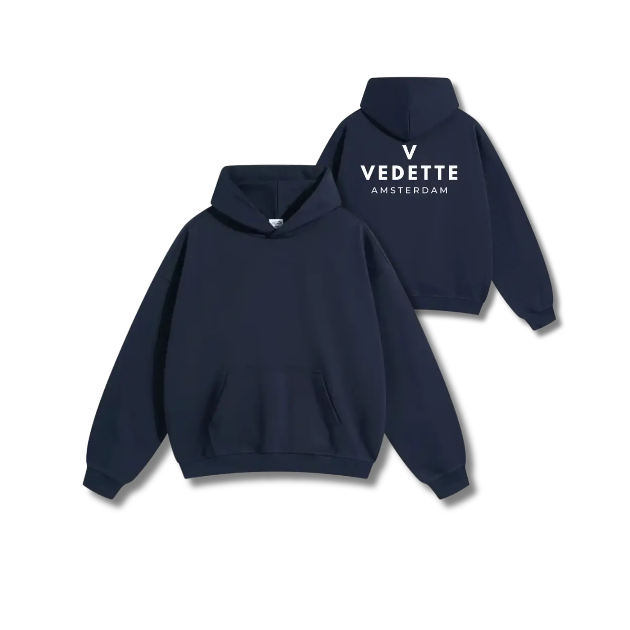 Vedette Premium Hoodie – Navy Blue – Backline