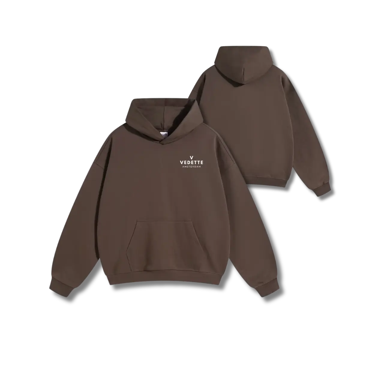 Vedette Premium Hoodie – Brown – Crest