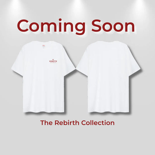 Vedette 'Rebirth' Tee – Khaki / White Logo (Front Only)