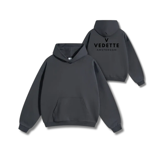 Vedette Premium Hoodie – Dark Gray – Backline