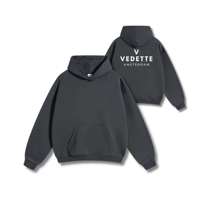 Vedette Premium Hoodie – Dark Gray – Backline