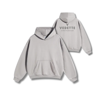 Vedette Premium Hoodie – Light Gray – Backline