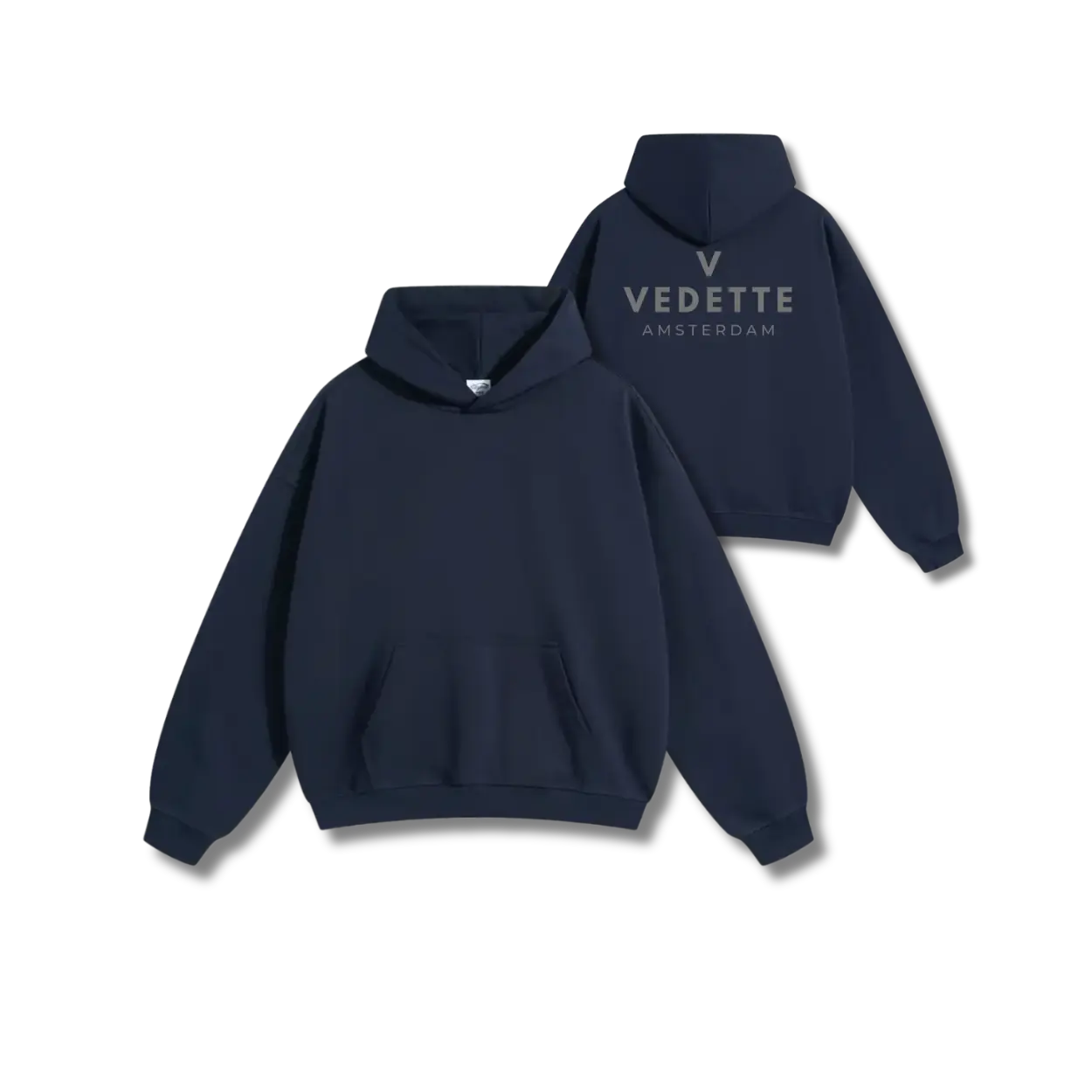 Vedette Premium Hoodie – Navy Blue – Backline