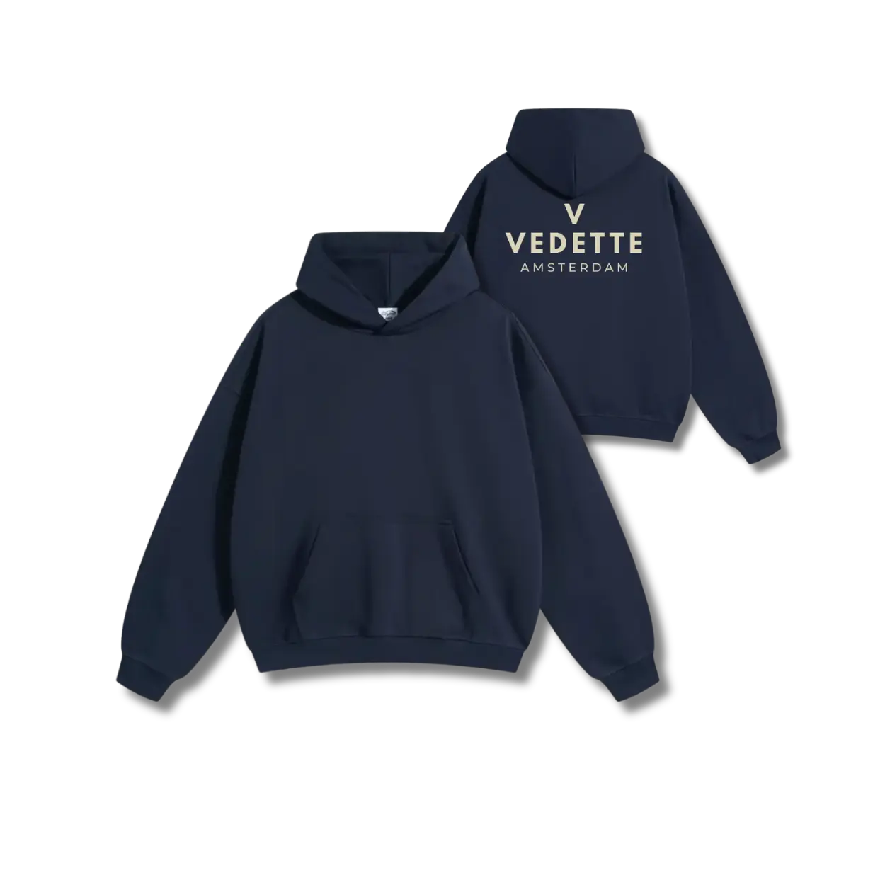 Vedette Premium Hoodie – Navy Blue – Backline