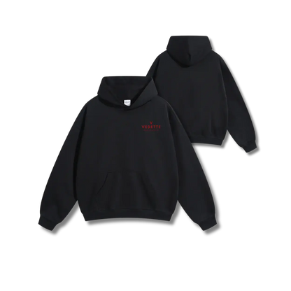 Vedette Premium Hoodie – Active Black – Crest