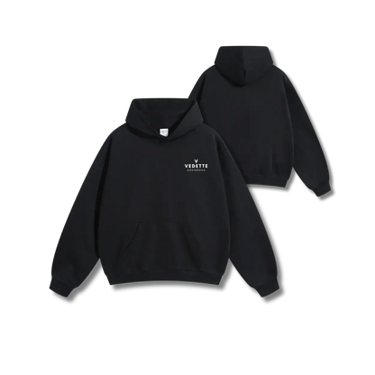 Vedette Premium Hoodie – Active Black – Crest