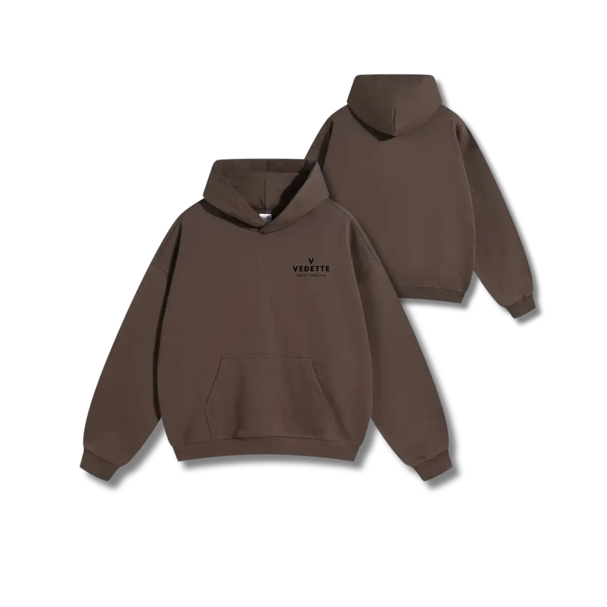 Vedette Premium Hoodie – Brown – Crest
