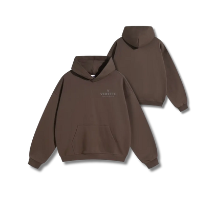 Vedette Premium Hoodie – Brown – Crest