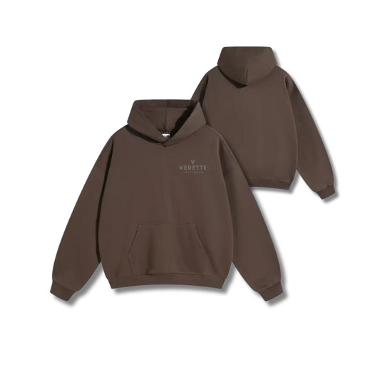 Vedette Premium Hoodie – Brown – Crest