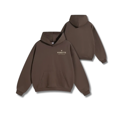 Vedette Premium Hoodie – Brown – Crest