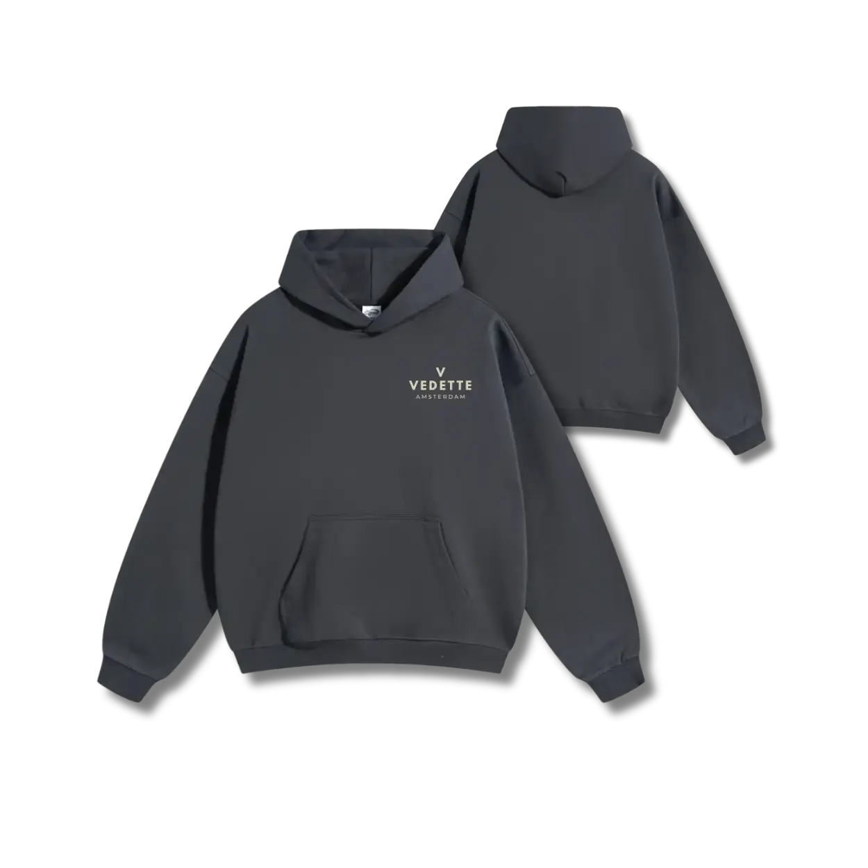 Vedette Premium Hoodie – Dark Gray – Crest