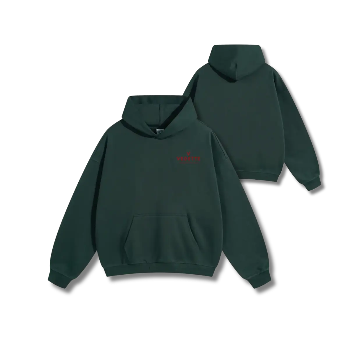 Vedette Premium Hoodie – Dark Green – Crest
