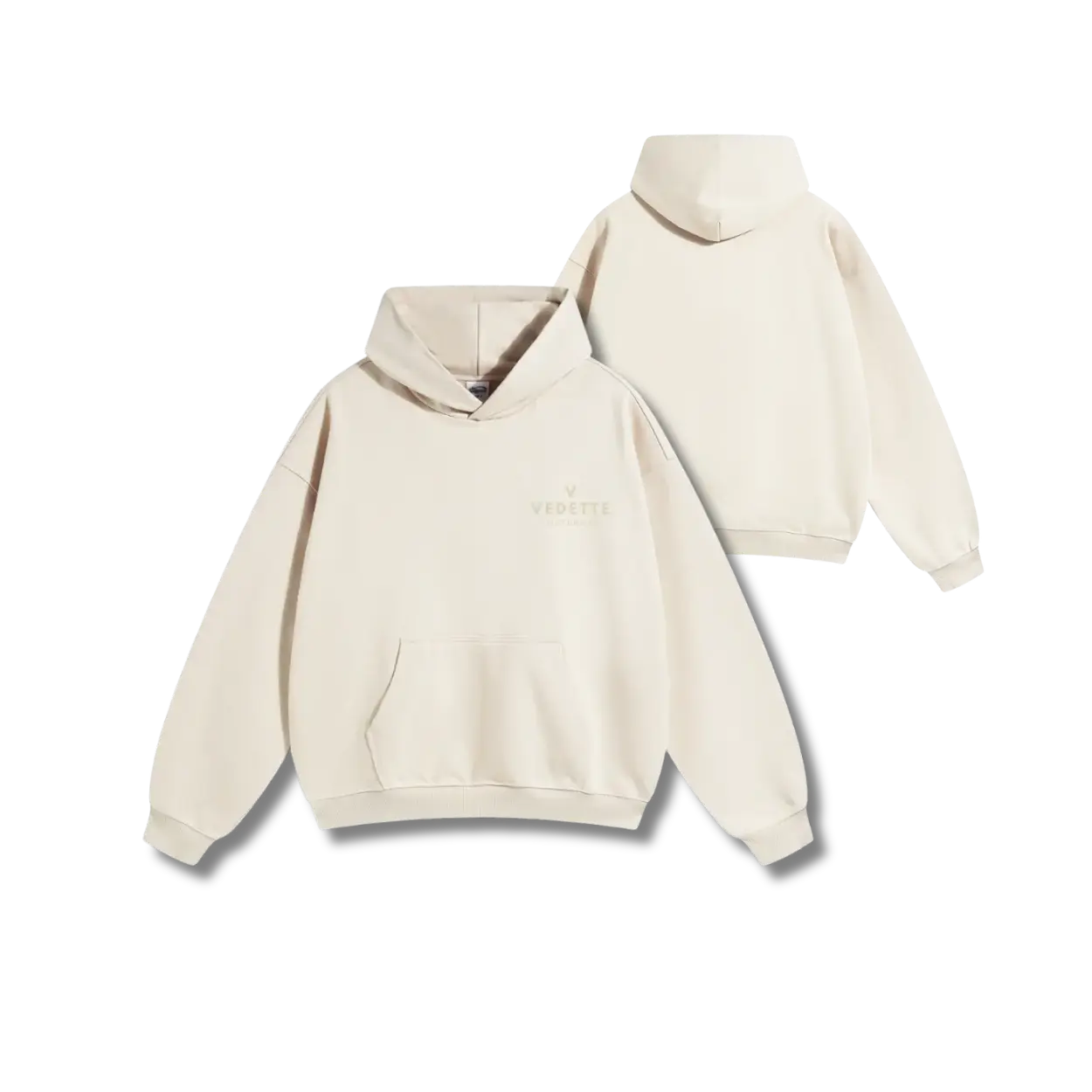 Vedette Premium Hoodie – Khaki – Crest