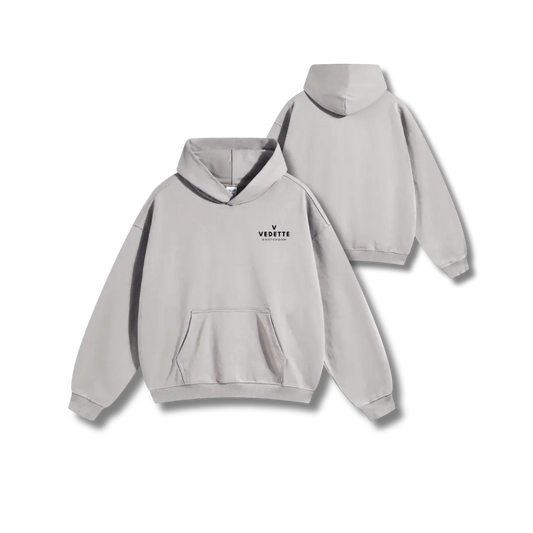 Vedette Premium Hoodie – Light Gray – Crest