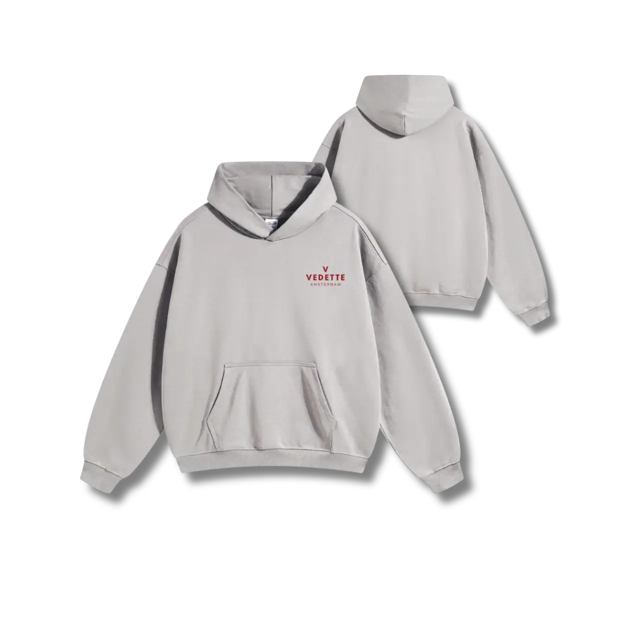 Vedette Premium Hoodie – Light Gray – Crest