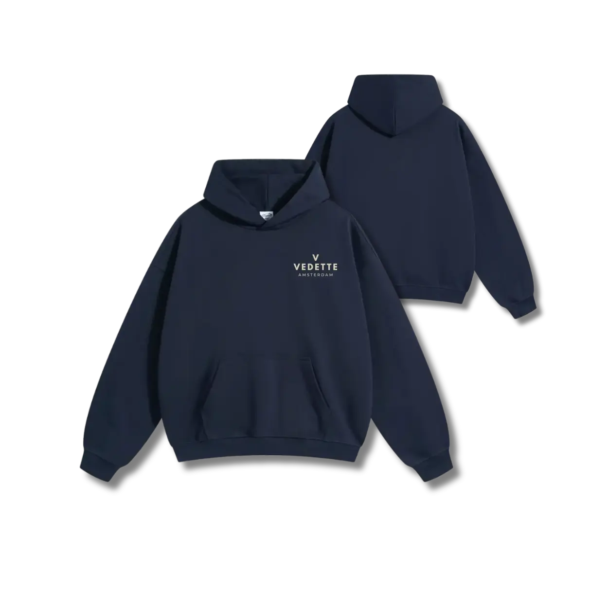 Vedette Premium Hoodie – Navy Blue – Crest