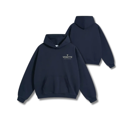 Vedette Premium Hoodie – Navy Blue – Crest