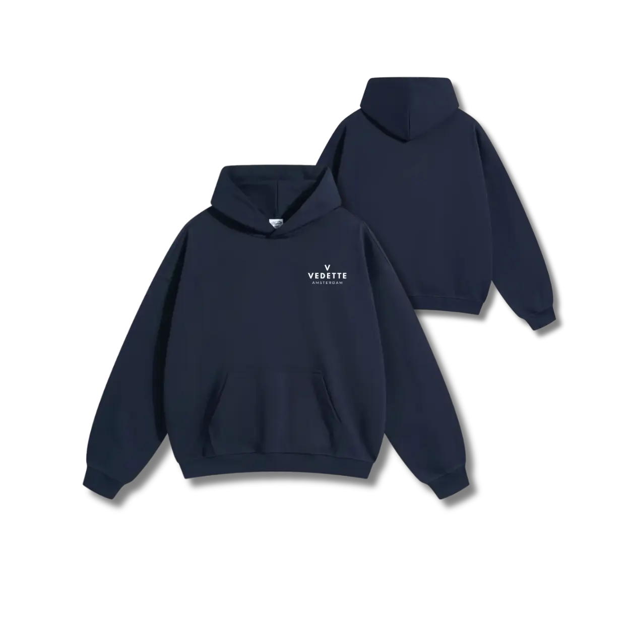 Vedette Premium Hoodie – Navy Blue – Crest