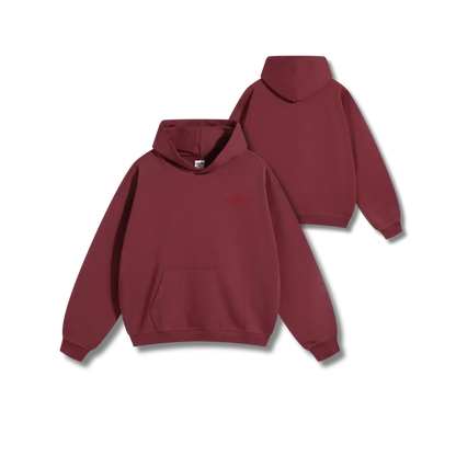 Vedette Premium Hoodie – Dark Red – Crest