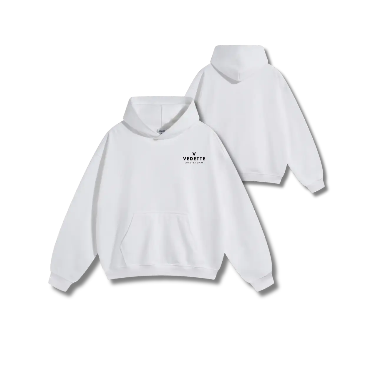 Vedette Premium Hoodie – White – Crest