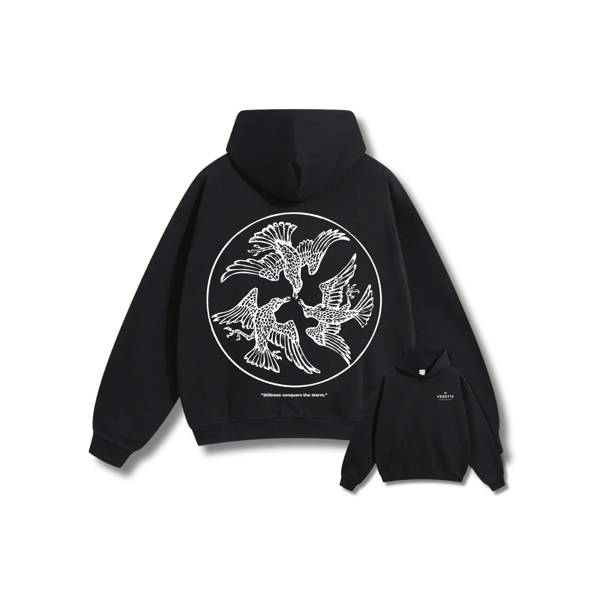 Vedette Premium Hoodie – Stillness conquers the storm – Limited Edition