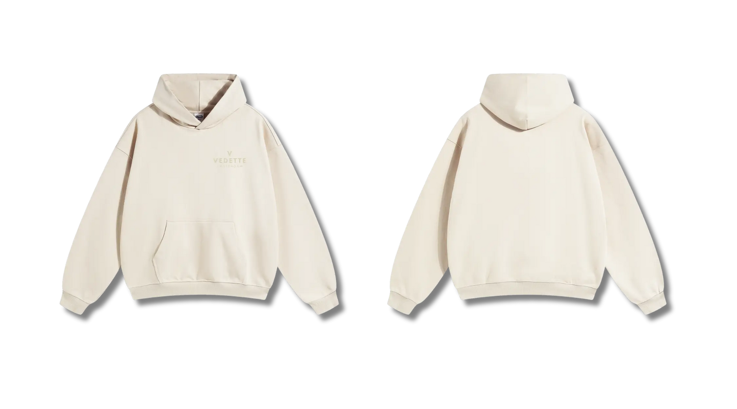 Khaki Hoodie – Khaki Logo – Chest Only – Unisex Premium Fit
