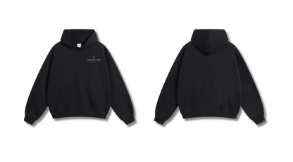 Active Black Hoodie – Gray Logo – Chest Only – Unisex Premium Fit