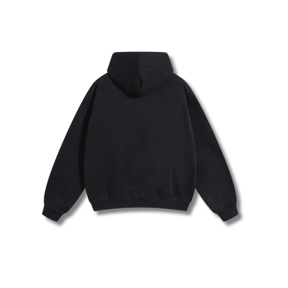 Active Black Hoodie – Red Logo – Chest Only – Unisex Premium Fit