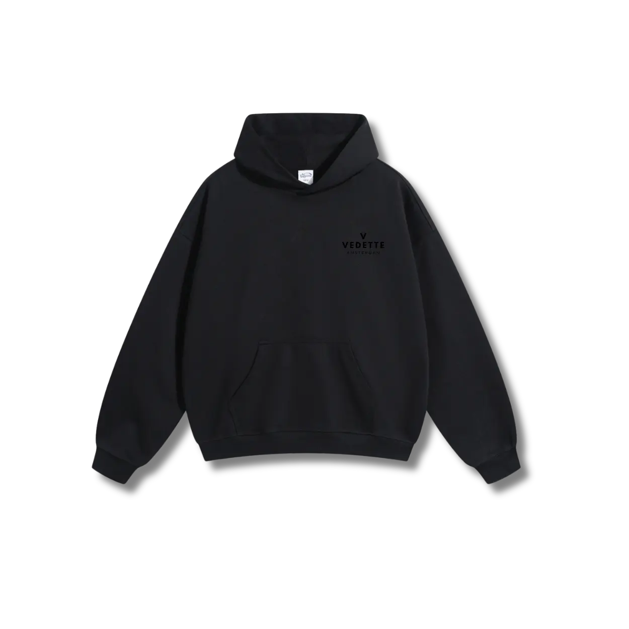 Active Black Hoodie – Black Logo – Chest Only – Unisex Premium Fit