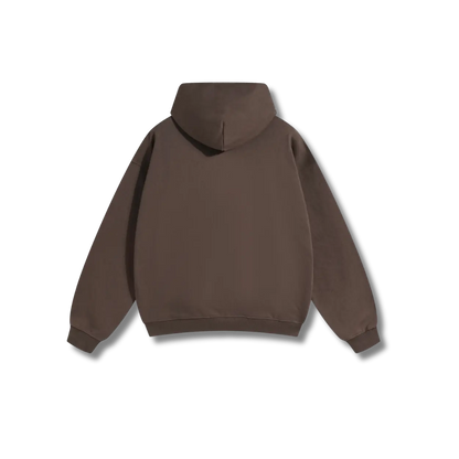 Brown Hoodie – Black Logo – Chest Only – Unisex Premium Fit