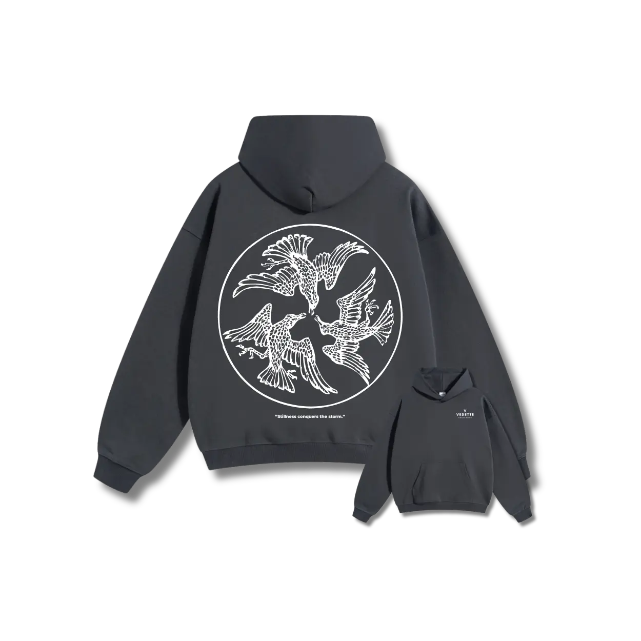 Vedette Premium Hoodie – Stillness conquers the storm – Limited Edition