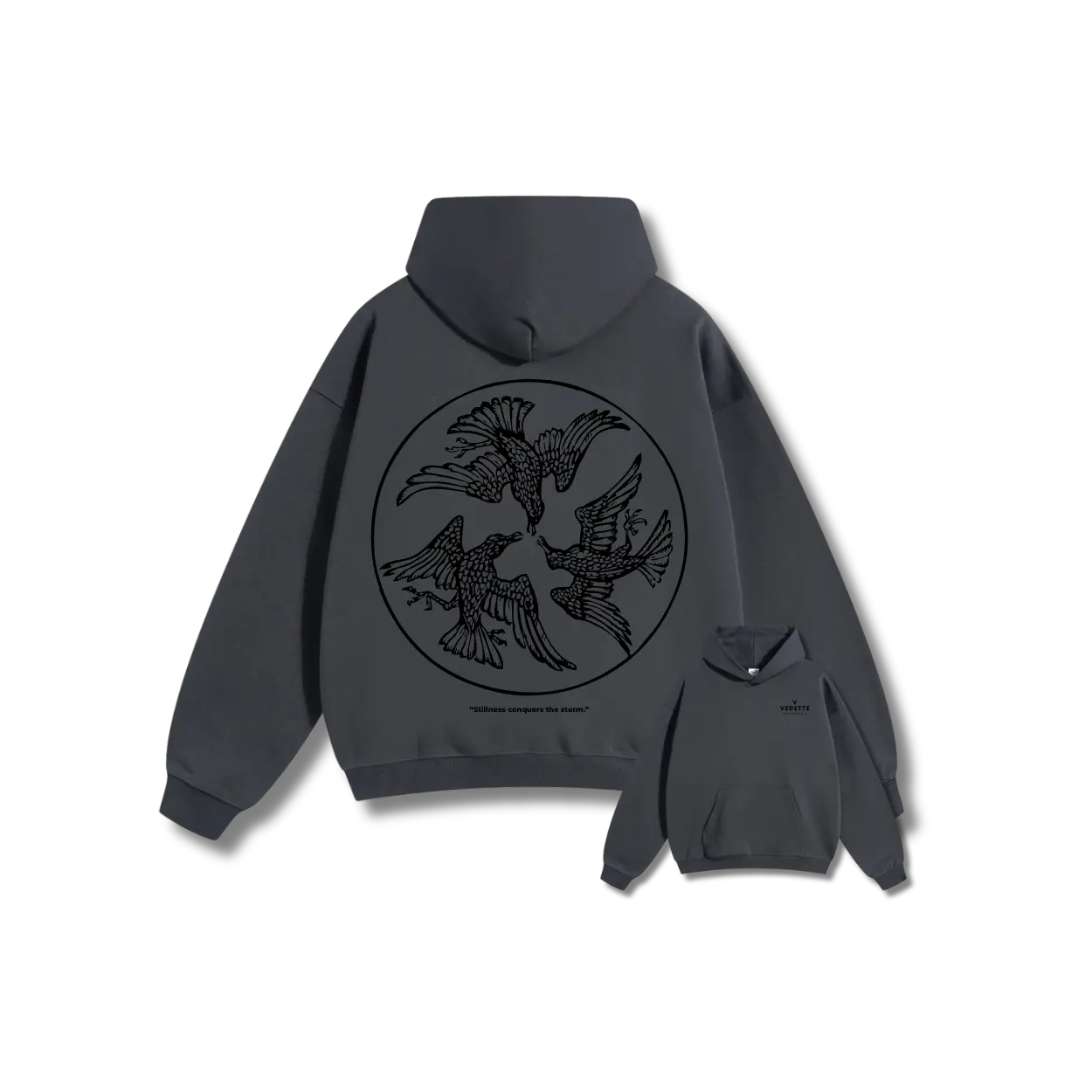 Vedette Premium Hoodie – Stillness conquers the storm – Limited Edition