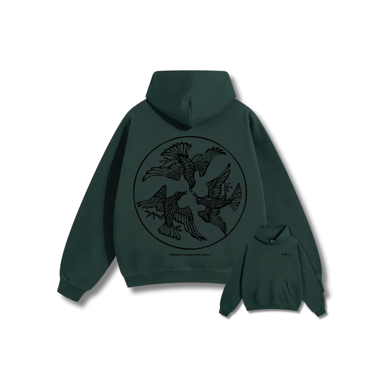 Vedette Premium Hoodie – Stillness conquers the storm – Limited Edition