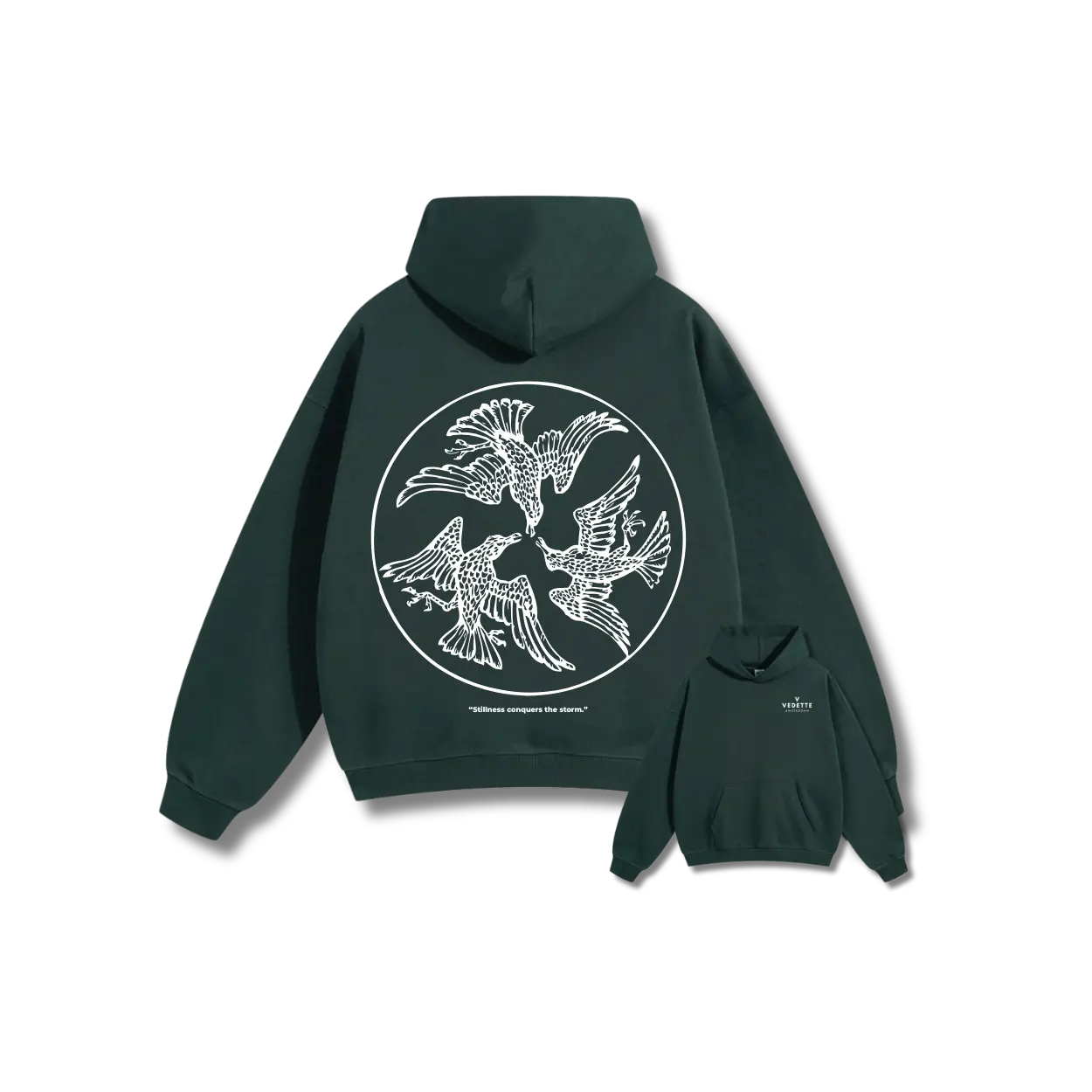 Vedette Premium Hoodie – Stillness conquers the storm – Limited Edition