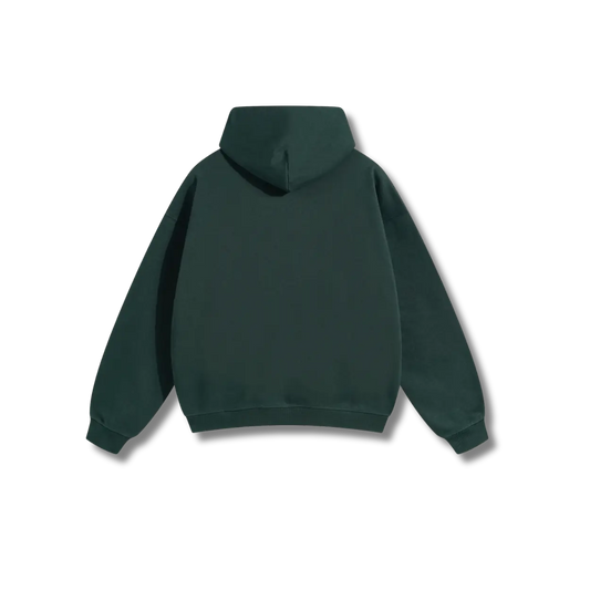 Dark Green Hoodie – Black Logo – Chest Only – Unisex Premium Fit