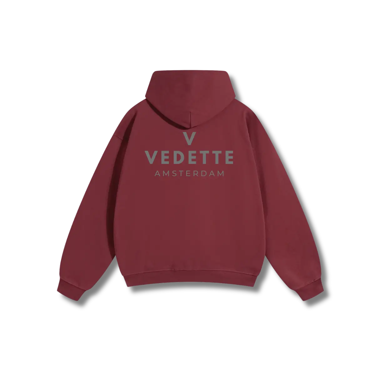 Vedette Premium Hoodie – Dark Red – Backline