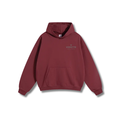 Vedette Premium Hoodie – Dark Red – Essence