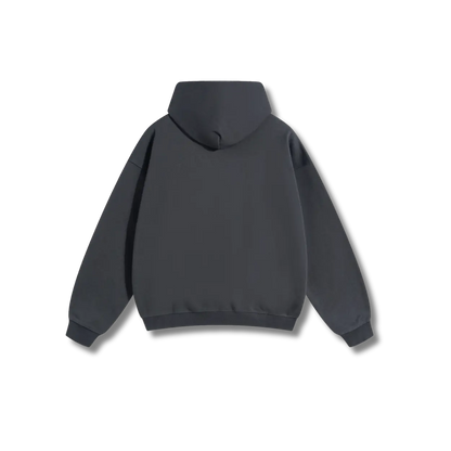 Dark Gray Hoodie – Black Logo – Chest Only – Unisex Premium Fit