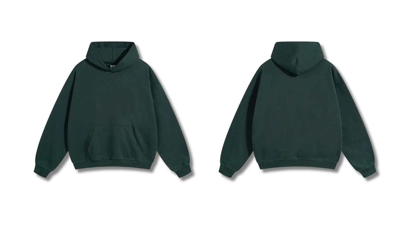 Vedette Premium Hoodie – Dark Green – Essence