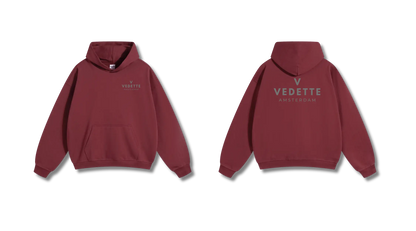 Vedette Premium Hoodie – Dark Red – Backline