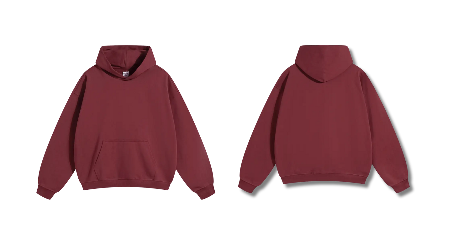 Vedette Premium Hoodie – Dark Red – Essence