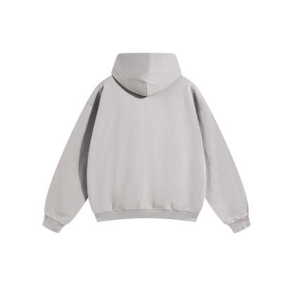 Light Gray Hoodie – Khaki Logo – Chest Only – Unisex Premium Fit