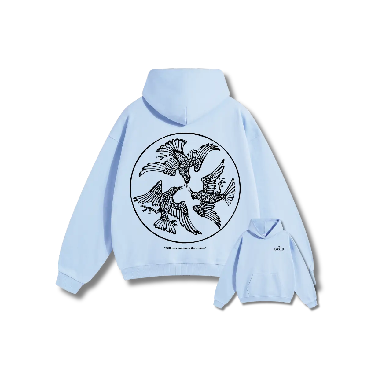 Vedette Premium Hoodie – Stillness conquers the storm – Limited Edition