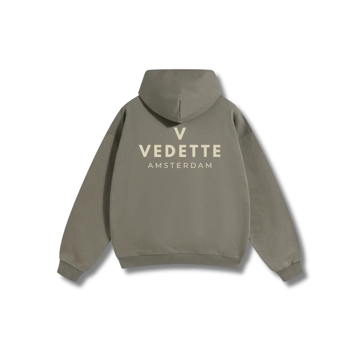 Palm Green Hoodie – Khaki Logo – Chest + Back – Unisex Premium Fit