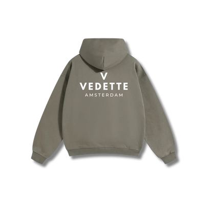 Palm Green Hoodie – White Logo – Chest + Back – Unisex Premium Fit