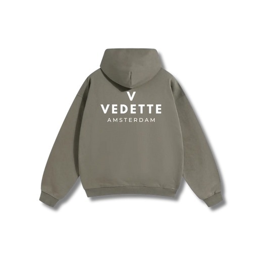 Palm Green Hoodie – White Logo – Chest + Back – Unisex Premium Fit