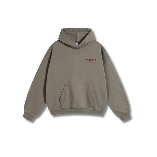 Palm Green Hoodie – Red Logo – Chest Only – Unisex Premium Fit