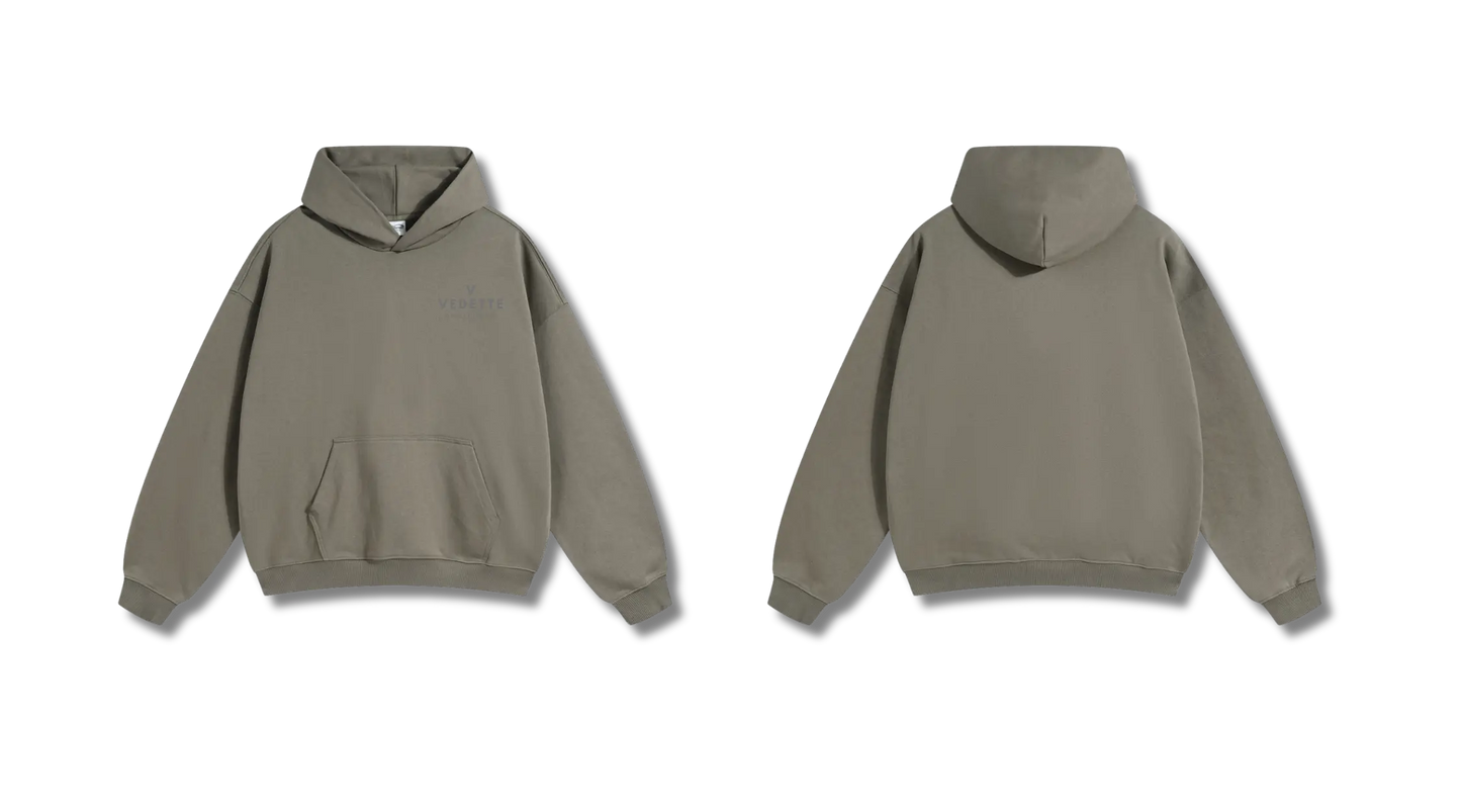 Palm Green Hoodie – Gray Logo – Chest Only – Unisex Premium Fit